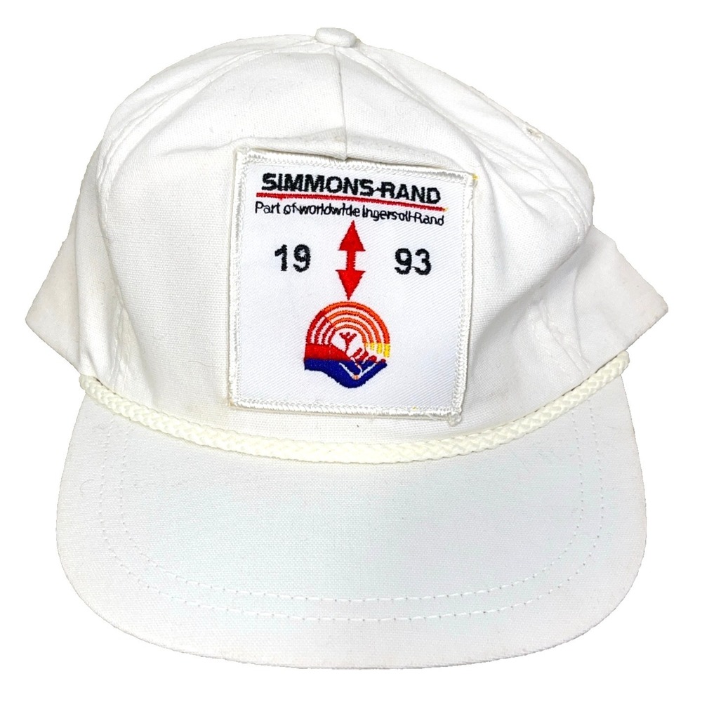 Vintage Simmons Rand Trucker Hat Cap Coal Mining United Way Made USA 90s Patch V